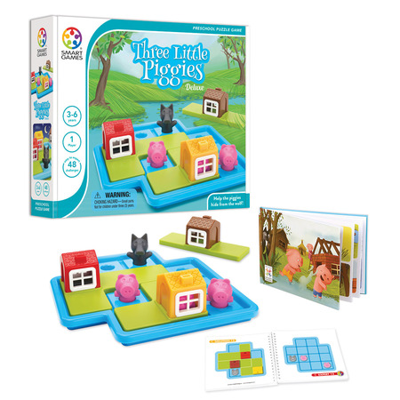 SMARTGAMES Three Little Piggies Deluxe Preschool Puzzle Game 023US